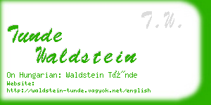 tunde waldstein business card